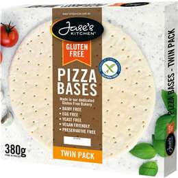 Jase's Kitchen Frozen Pizza Base Gluten Free 2 pack