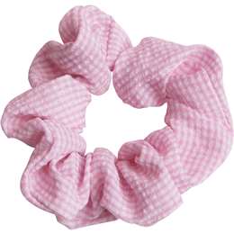 Mcobeauty Gingham Scrunchie Pink Each