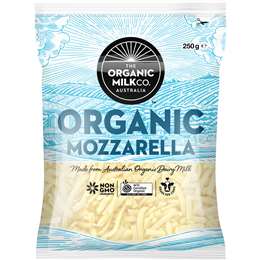 The Organic Milk Co. Organic Shredded Mozzarella Cheese 250g | Woolworths