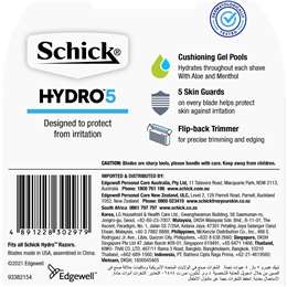 Schick Hydro 5 Razor Refill 4 Pack | Woolworths