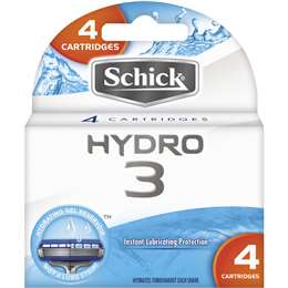 Schick Hydro 3 Razor Cartridges 4 Pack