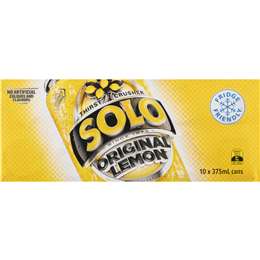 Solo Thirst Crusher Original Lemon Soft Drink Cans Multipack