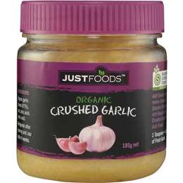 Just Foods Crushed Garlic Organic