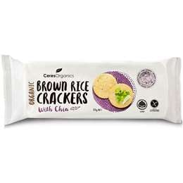 Ceres Organics Brown Rice Crackers Chia