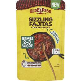 Old El Paso Sizzling Fajitas Mild Cooking Sauce 170g