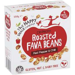The Happy Snack Company Roasted Fava Beans Red Pepper & Chilli