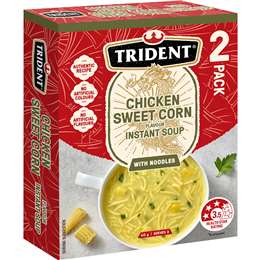 Trident Chicken Sweet Corn Flavour Instant Soup With Noodles 2 pack