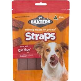 Baxter Straps Beef Dog Treats 250g