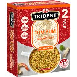 Trident Tom Yum Flavour Instant Soup With Noodles 2 pack