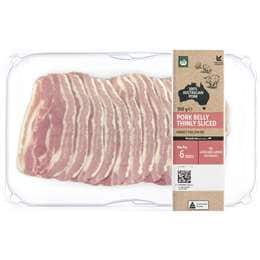 Woolworths Pork Belly Thinly Sliced