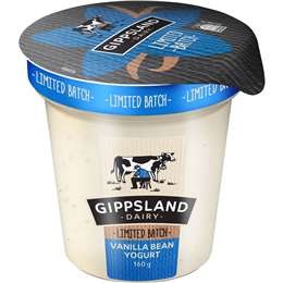 Gippsland Dairy Vanilla Bean Yogurt 160g