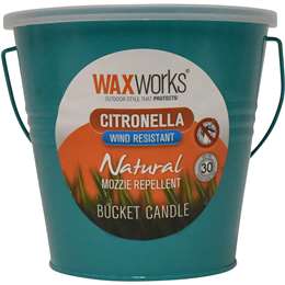 Waxworks Metal Bucket Citronella Candle