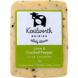 Kenilworth Dairies Lime & Cracked Pepper Club Cheddar