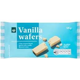 Woolworths Vanilla Creme Wafer Biscuits 125g