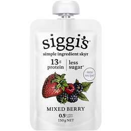 Siggi's Yoghurt Pouch Mixed Berry 150g