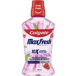 Colgate Max Fresh Mouthwash Watermelon Mint 500mL