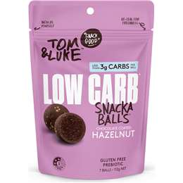 Tom & Luke Low Carb Snackaballs Chocolate Coated Hazelnut 7 pack