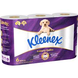 Kleenex Luxury Quilts 3 Ply Toilet Paper 6 pack