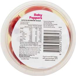 Woolworths Baby Pepper Bels Filled Fetta Prepacked