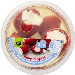 Woolworths Baby Pepper Bels Filled Fetta Prepacked