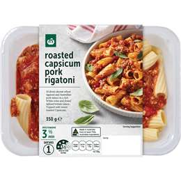 Woolworths Roasted Capsicum Pork Rigatoni 350g