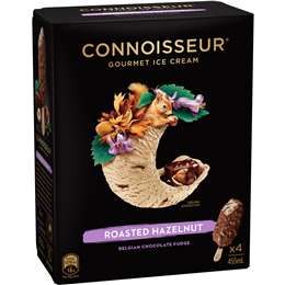 Connoisseur Belgian Chocolate Fudge With Roasted Hazelnut 4 Pack