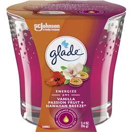 Glade Candle Air Freshener Vanilla Passionfruit & Hawaiian Breeze