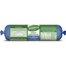 Natures Gift Adult Chilled Fresh Dog Food Roll Chicken Vegetables & Rice