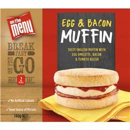 On The Menu Bacon & Egg Muffin Null