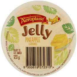 Aeroplane Ready To Eat Jelly Cup Snack Pineapple Flavour