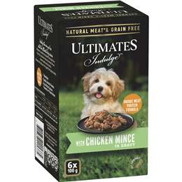Ultimates Indulge Wet Dog Food Chicken Mince In Gravy 100g x 6 pack