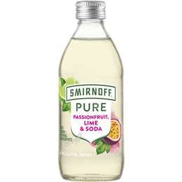Smirnoff Pure Passionfruit Lime & Soda Bottle