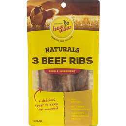 Bow Wow Naturals Beef Ribs Dog Treats 3 Pack