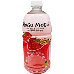 Mogu Mogu Strawberry Juice Drink With Nata De Coco