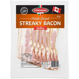 D'Orsogna Maple Glazed Streaky Bacon