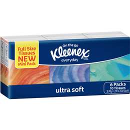 Kleenex Ultra Soft Tissues Pocket Pack 6 pack