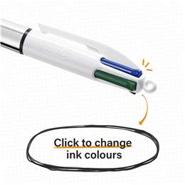 Bic 4 Colour Shine Ballpoint Pens 