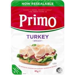 Primo Turkey Breast Sliced 80g