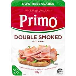 Primo Double Smoked Sliced Leg Ham 100g