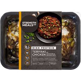 Strength Meals Co High Protein Teriyaki Chicken With Edamame & Brown Rice