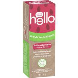 Hello Flouride Free Toothpaste Fresh Watermelon 110g