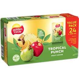 Golden Circle Fruit Drink Poppers Tropical Punch