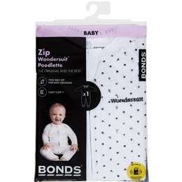 Bonds Zip Wondersuit Poodlette Baby Boy Size 000 - 1 each