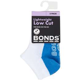 Bonds Lightweight Low Cut Socks For Babies 3 pack