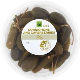Woolworths Cornichons and Caperberries 120g