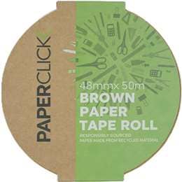 Paperclick Brown Paper 48mm x 50m Tape Roll each