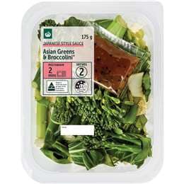 Woolworths Asian Greens & Broccolini With Japanese Style Sauce