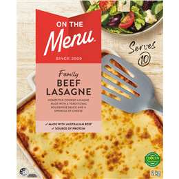 On The Menu Beef Lasagne Null