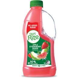 Diet Rite Apple Strawberry Guava Cordial 1L