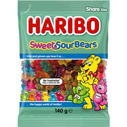 Haribo Sweet & Sour Bears 140g